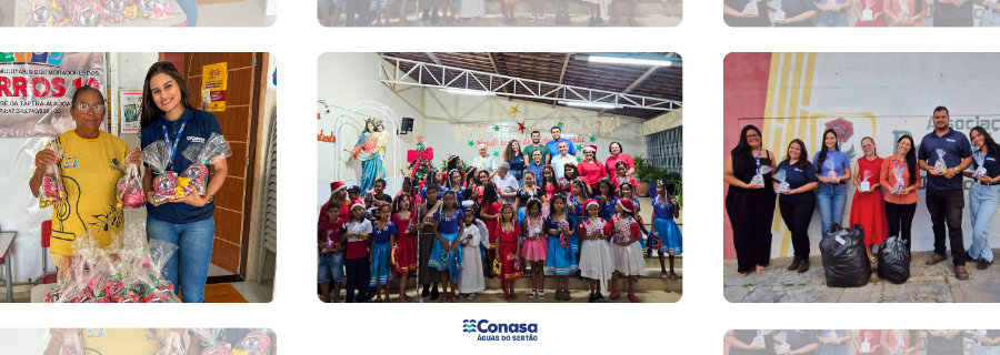 Imagem Um Natal com sorrisos: colaboradores da Conasa Águas do Sertão se unem para levar doçura a crianças do interior