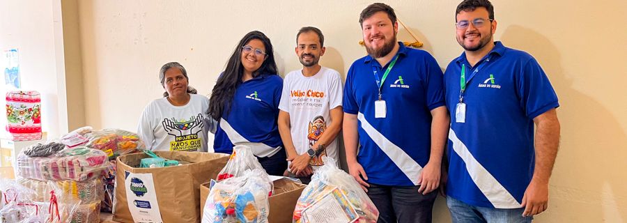 Imagem Colaboradores da Águas do Sertão arrecadam quase uma tonelada de alimentos na campanha Junho Solidário