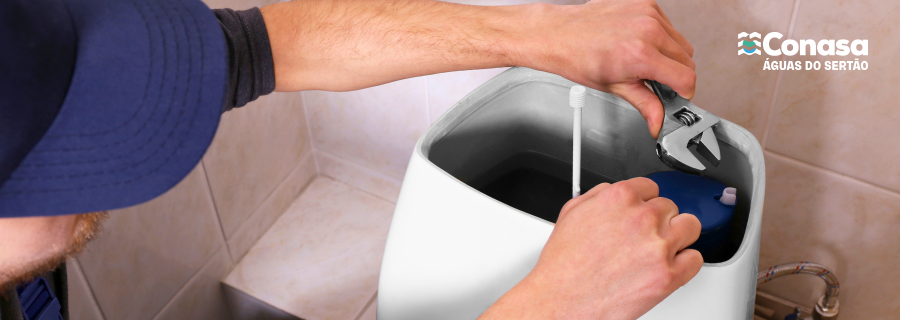 Imagem Teste do corante: Conasa Águas do Sertão ensina truque para descobrir vazamentos no vaso sanitário