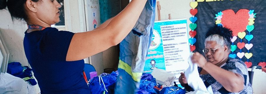 Imagem Conasa Águas do Sertão doa mais de 350 kg de tecidos e incentiva geração de renda